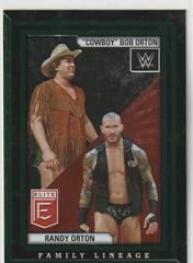 Cowboy Bob Orton / Randy Orton [Green] #4 Wrestling Cards 2023 Donruss Elite WWE Family Lineage Prices