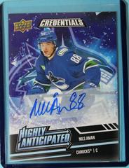 Nils Aman #HA-32 Hockey Cards 2022 Upper Deck Credentials Highly Anticipated Autograph Prices