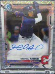 Gabriel Arias [Orange Refractor] #BCMA-GA Baseball Cards 2021 Bowman Chrome Mega Box Mojo Autographs Prices