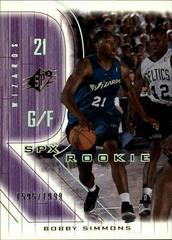 Bobby Simmons Basketball Cards 2001 Spx Prices