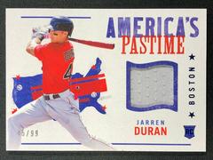 Jarren Duran [Blue] Baseball Cards 2022 Panini Chronicles America's Pastime Swatches Prices