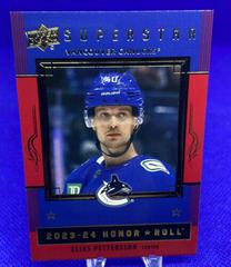Elias Pettersson [Red Rainbow] #HR-12 Hockey Cards 2023 Upper Deck Honor Roll Prices