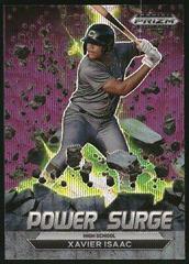 Xavier Isaac [Purple Wave] Baseball Cards 2022 Panini Prizm Draft Picks Power Surge Prices