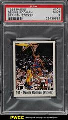 Dennis Rodman #101 Basketball Cards 1988 Panini Spanish Sticker Prices