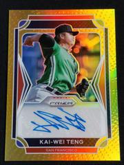 Kai Wei Teng [Gold Prizm] #71 Baseball Cards 2021 Panini Prizm Draft Picks Autographs Prices