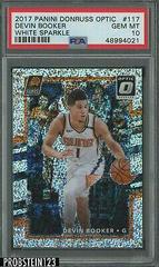 Devin Booker [White Sparkle] Basketball Cards 2017 Panini Donruss Optic Prices