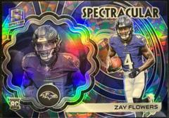 Zay Flowers [Psychedelic] #8 Football Cards 2023 Panini Spectra Spectracular Prices