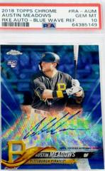 Austin Meadows [Blue Wave Refractor] Baseball Cards 2018 Topps Chrome Rookie Autograph Prices