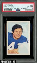 Tom Matte Football Cards 1972 NFLPA Wonderful World Stamps Prices