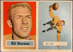 Bill Sherman [Err. No Team, Position] Football Cards 1957 Topps Prices