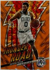 Jayson Tatum [Orange Fluorescent] #10 Basketball Cards 2022 Panini Mosaic Thunder Road Prices