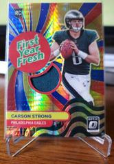 Carson Strong #FYF-CS Football Cards 2022 Panini Donruss Optic First Year Fresh Prices