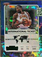Dikembe Mutombo [Green Ice] Basketball Cards 2021 Panini Contenders International Ticket Prices