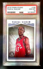 Pascal Siakam #199 Basketball Cards 2016 Panini Studio Prices