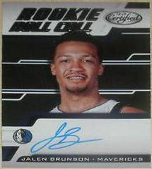 Jalen Brunson #JB Basketball Cards 2018 Panini Certified Rookie Roll Call Autographs Prices