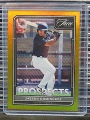 Jasson Dominguez [Holo Gold] Baseball Cards 2022 Panini Three and Two Prospects Prices