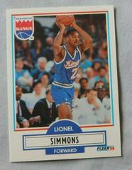Lionel Simmons Basketball Cards 1990 Fleer Update Prices