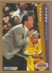 Randy Pfund #110 Basketball Cards 1992 Fleer Prices
