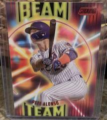 Pete Alonso [Red] #BT-7 Baseball Cards 2022 Stadium Club Beam Team Prices