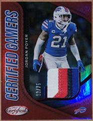Jordan Poyer [Red] Football Cards 2022 Panini Certified Gamers Mirror Prices