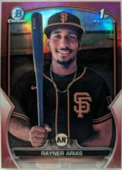Rayner Arias [Red] #BCP-222 Baseball Cards 2023 Bowman Chrome Prospects Prices