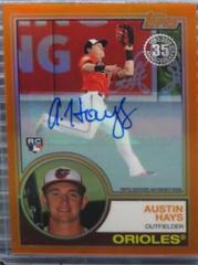 Austin Hays [Orange Refractor] Baseball Cards 2018 Topps Chrome Rookie Autograph Prices