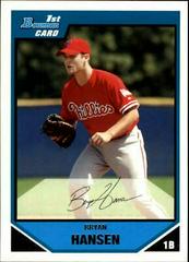 Bryan Hansen #BP43 Baseball Cards 2007 Bowman Prospects Prices