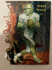 Steve Young [Atomic Refractor] #T2c Football Cards 1997 Stadium Club Triumvirate II Prices
