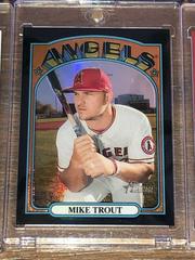 Mike Trout [Chrome Black Refractor] #169 Baseball Cards 2021 Topps Heritage Prices