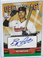 Bo Naylor [Gold] Baseball Cards 2023 Topps Big League Opening Act Autographs Prices