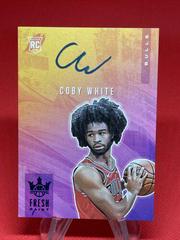 Coby White [Jade] #FP-CWH Basketball Cards 2019 Panini Court Kings Fresh Paint Autographs Prices