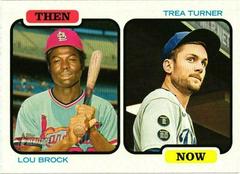 Lou Brock, Trea Turner #TAN-BT Baseball Cards 2022 Topps Heritage Then and Now Prices