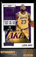 LeBron James [Game Ticket Purple] Basketball Cards 2018 Panini Contenders Prices