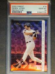 Derek Jeter [Refractor] #14 Baseball Cards 2002 Finest Prices