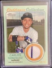 Carlos Gonzalez [Gold] Baseball Cards 2017 Topps Heritage Clubhouse Collection Relics Prices