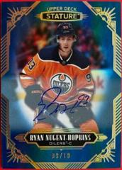 Ryan Nugent Hopkins [Blue] Hockey Cards 2021 Upper Deck Stature 2020 Update Autograph Prices