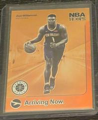 Zion Williamson [Orange] #2 Basketball Cards 2019 Panini Hoops Premium Stock Arriving Now Prices