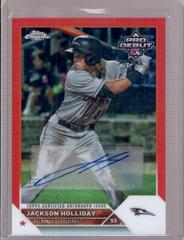 Jackson Holliday [Autograph Red] #PDC-7 Baseball Cards 2023 Topps Pro Debut Chrome Prices
