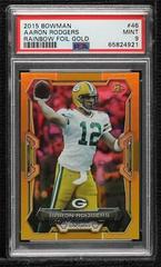 Aaron Rodgers [Rainbow Foil Gold] #46 Football Cards 2015 Bowman Prices
