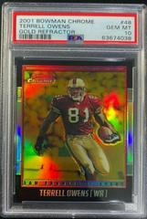 Terrell Owens [Gold Refractor] #48 Football Cards 2001 Bowman Chrome Prices