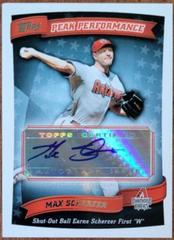 Max Scherzer #MSC Baseball Cards 2010 Topps Peak Performance Autographs Prices
