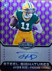 Jayden Reed #RSSJRE Football Cards 2023 Panini Plates and Patches Rookie Steel Signatures Prices