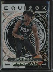 Shaedon Sharpe [Orange] #20 Basketball Cards 2022 Panini Obsidian Equinox Prices