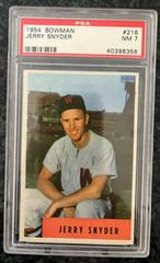 Jerry Snyder [.988/ .988 Field Avg.] #216 Baseball Cards 1954 Bowman Prices