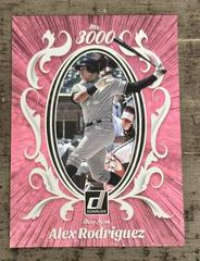 Alex Rodriguez [Pink Fireworks] #M3K-4 Baseball Cards 2023 Panini Donruss Mr. 3000 Prices