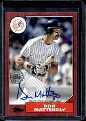 Don Mattingly [Red] #87BA-DM Baseball Cards 2022 Topps 1987 Autographs Prices