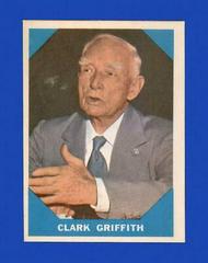 Clark Griffith #15 Baseball Cards 1960 Fleer Prices