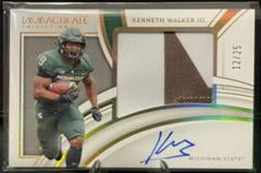 Kenneth Walker III [Gold] #RA-KWA Football Cards 2022 Panini Immaculate Collegiate Rookie Autographs Prices