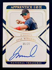 Jose Miranda [Holo Gold] Baseball Cards 2022 Panini National Treasures Apprentice Ink Autographs Prices