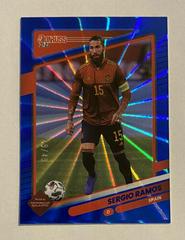 Sergio Ramos [Blue Laser] Soccer Cards 2021 Panini Donruss Road to Qatar Prices